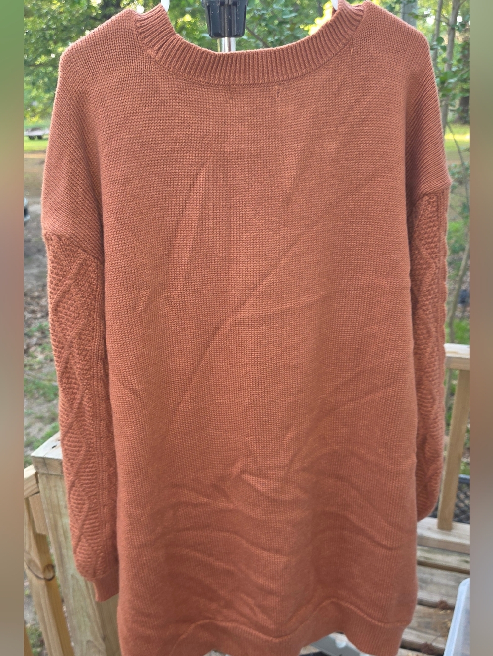 Aztec Sweater Dress - Rust - Picture 4 of 5
